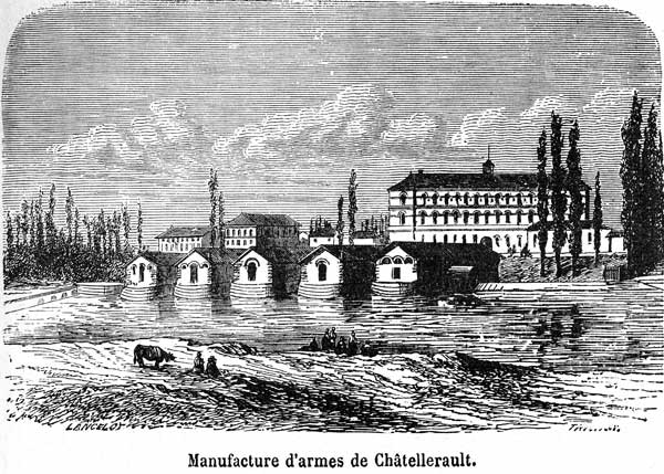 Mnaufacture d'armes à Châtellerault (France — Vienne) vers 1870